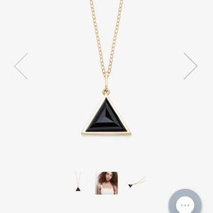 Rock & Raw black onyx gold necklace